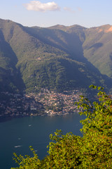 Obraz na płótnie Canvas Landscape view of Como lake and the surrounding mountains