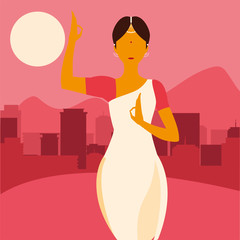 india independence day flat design