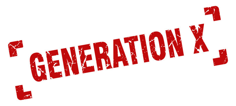 generation x stamp. generation x square grunge sign. generation x