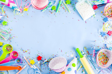 Obraz na płótnie Canvas Sweet baking concept for birthday holiday party