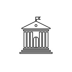 Administration building with pillars icon