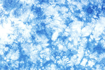 tie dye pattern hand dyed on cotton fabric abstract background.