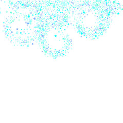 Blue, cyan, turquoise glitter stars confetti