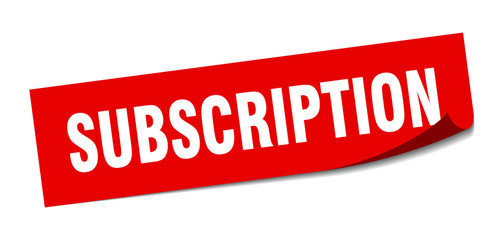subscription sticker. subscription square isolated sign. subscription