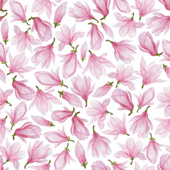 Fototapeta premium pattern of pink magnolias