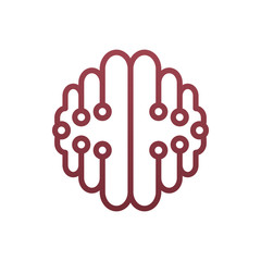 The brain with a modern form. Logo design for technology businesses