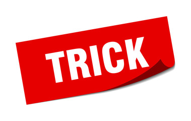 trick sticker. trick square isolated sign. trick