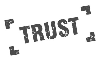 trust stamp. trust square grunge sign. trust