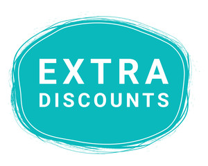 Extra Discounts, Speech Bubble Banner, Element Design Template, App Icon, Vector Illustration. Eps 10