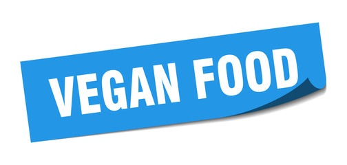 vegan food sticker. vegan food square isolated sign. vegan food