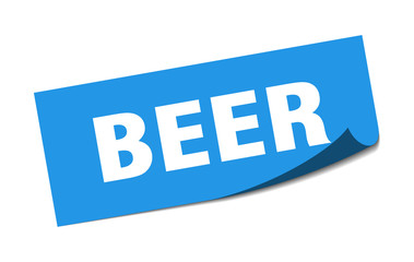 beer sticker. beer square isolated sign. beer