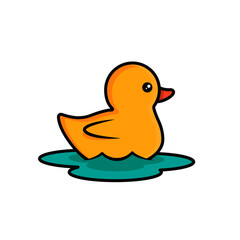 Duck icon vector. Flat icon isolated on the white background. Vector illustration.