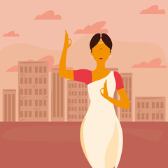 india independence day flat design