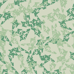Forest camouflage of various shades of green colors