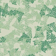 Forest camouflage of various shades of green colors