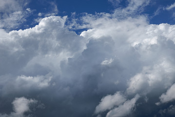 Clouds against blue sky as abstract background .