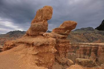 Fototapeta na wymiar Stunning Charyn canyon in Kazakhstan