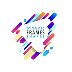 Abstract triangle frames with dynamic shape template.