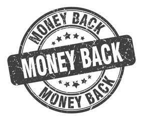 money back stamp. money back round grunge sign. money back