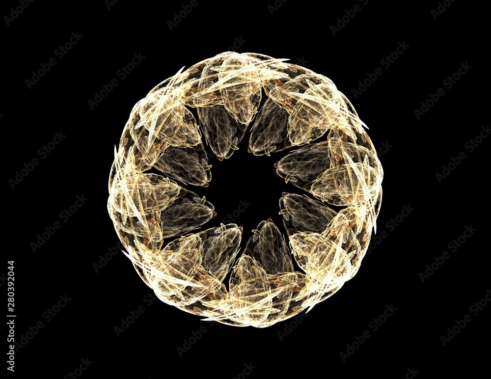 Aufkleber abstract fractal color background with crossing circles and oval. motion illustration.