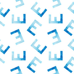 Seamless pattern with letters E