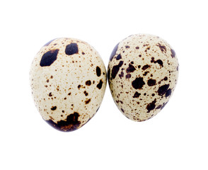 Quail eggs are isolated on a white background