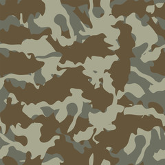 Simple camouflage pattern background seamless vector illustration. Abstract camouflage pattern material for sewing military uniforms - 280392896