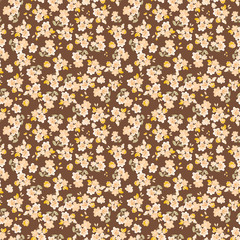 Abstract seamless pattern of cute hand painted simple flowers for textile,linens, clothes - 280393257