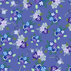 Abstract seamless pattern of cute hand painted simple flowers for textile,linens, clothes - 280393402