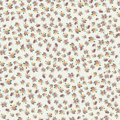 Abstract seamless pattern of cute hand painted simple flowers for textile,linens, clothes - 280393406
