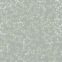 Abstract seamless pattern of cute hand painted simple leaves for textile