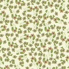 Abstract seamless pattern of cute hand painted simple flowers for textile,linens, clothes - 280393841