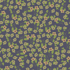Abstract seamless pattern of cute hand painted simple flowers for textile,linens, clothes - 280393867