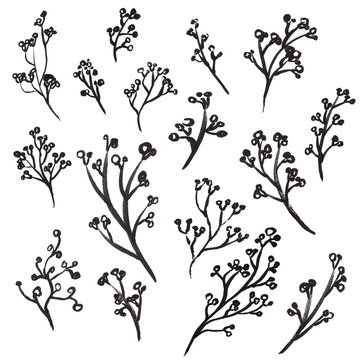 Hand Drawn Floral Doole Set