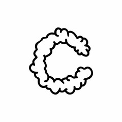 Cloud Vector Logo Letter Illustration C