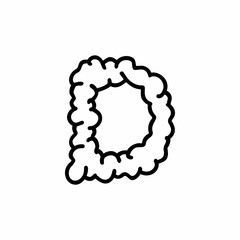 Cloud Vector Logo Letter Illustration D