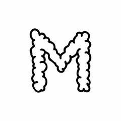 Cloud Vector Logo Letter Illustration M