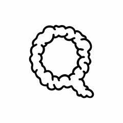 Cloud Vector Logo Letter Illustration Q