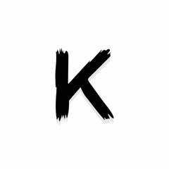 Scary Horror Logo Letter K