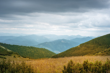 view from Velky Krivan 1706m, Mala Fratna mountains, Vratna, Slovakia