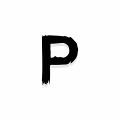 Scary Horror Logo Letter P