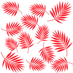 Exotic palm leaves vector pattern  illustration