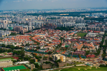 Fototapeta na wymiar Aerial view of Bedok area in Singapore