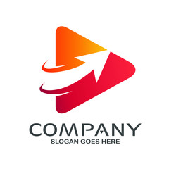 Play Icon With Arrow Logo Vector