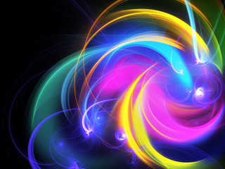 rainbow abstract fractal background 3d rendering illustration