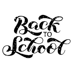 Back to school brush lettering. Vector illustration for card or banner