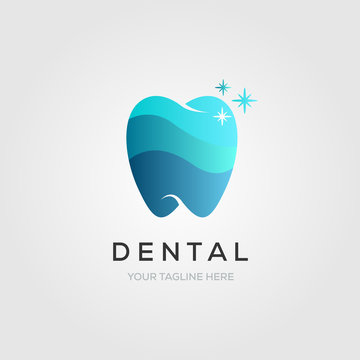 dental or dentist logo symbol, clean tooth symbol