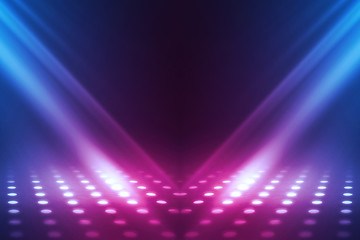 Empty background scene. Dark reflection of the street on the wet