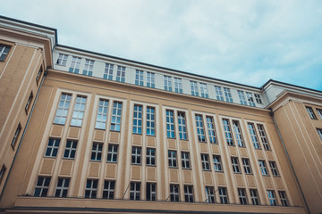 office building facade from the exterior view