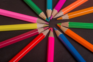 Naklejka premium colorful pencils